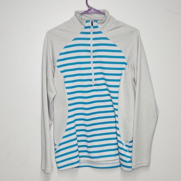 Patagonia Blue and Grey Cabilene Midweight Half Zip Pullover Size Medium EUC - Picture 2 of 6